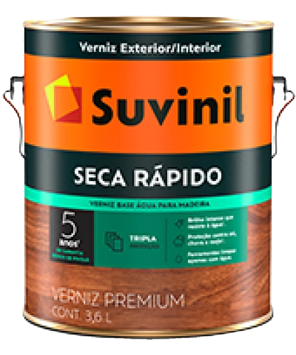 Verniz Seca Rápido — Suvinil, disponível na Casacor