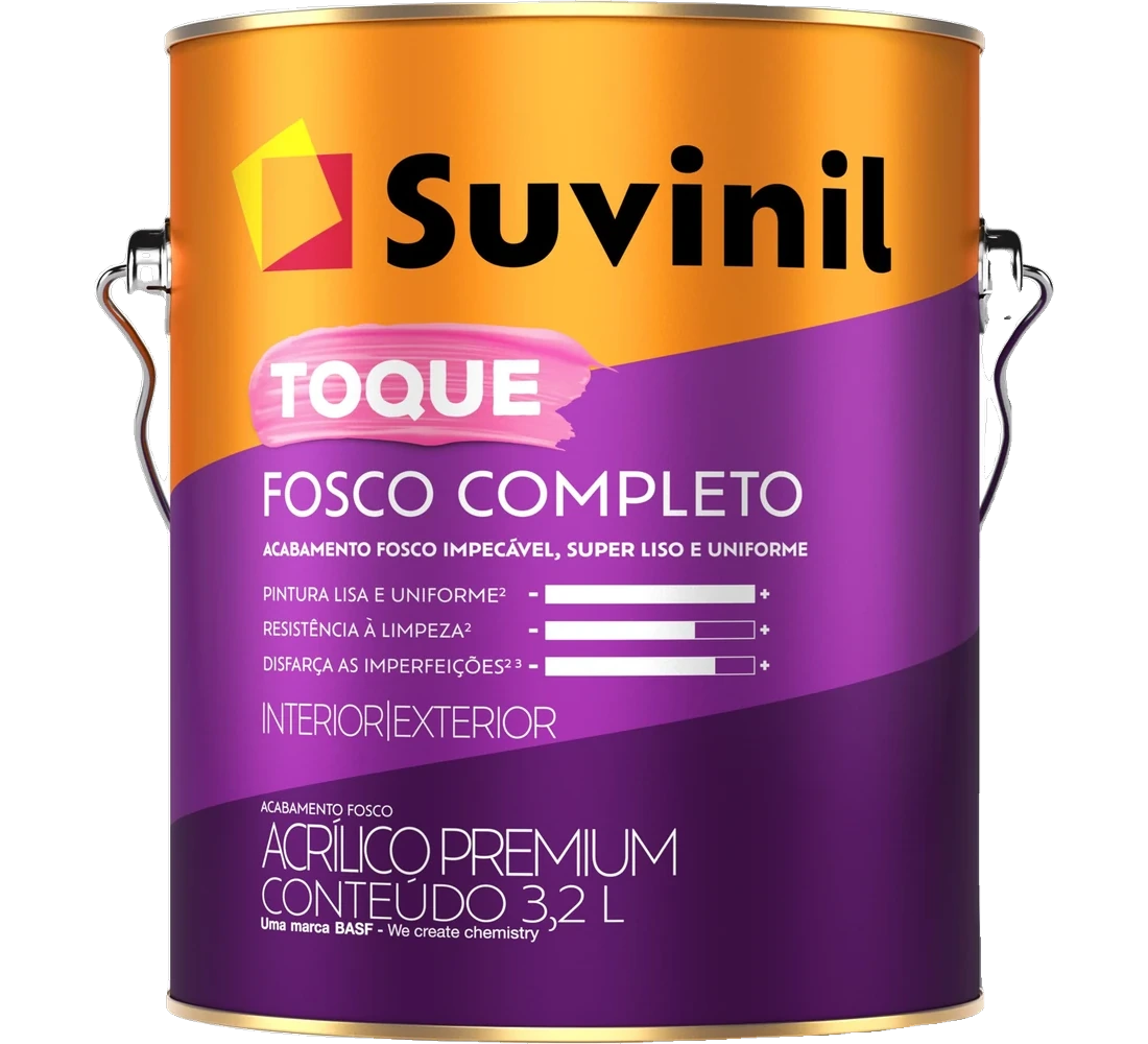 Lata Suvinil Toque Fosco Completo, disponível na Casacor